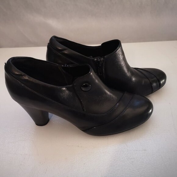 Clarks Bendables Ladies Size 6M Black Leather Upper Shoes - Picture 2 of 10